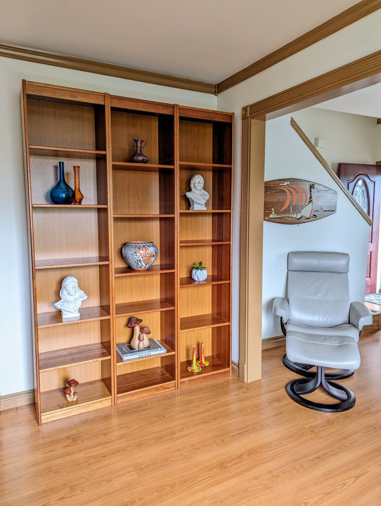 Large Danish Modern Teak Bookshelves / Wall Unit from Dania $225 Each