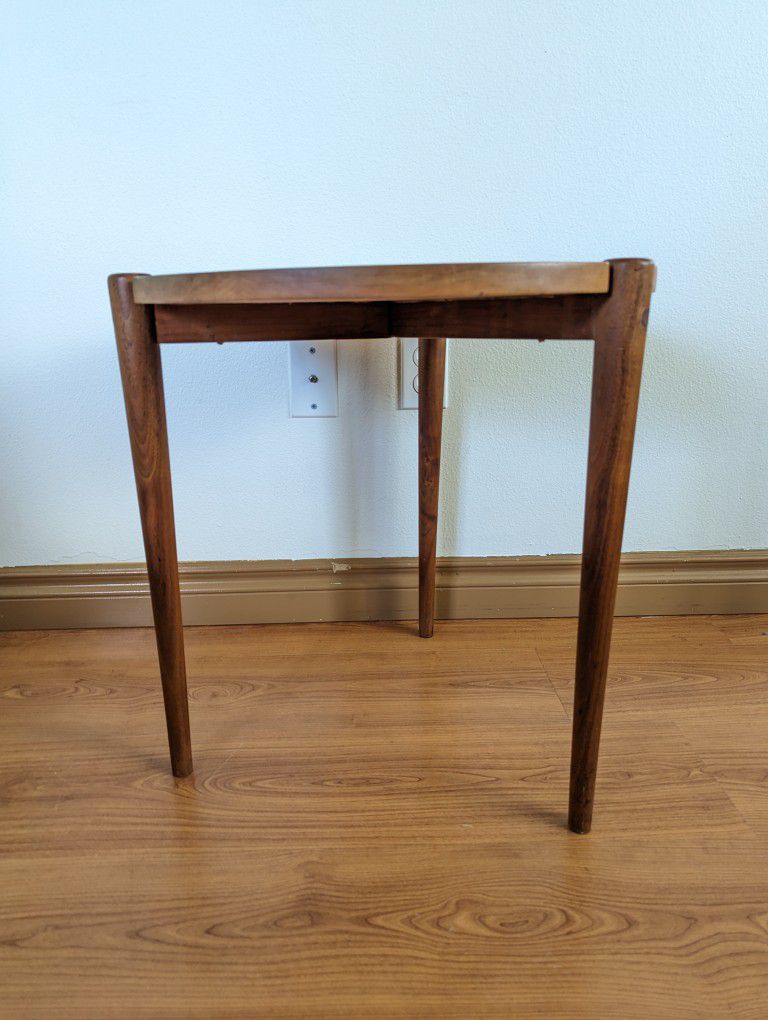 MCM / Danish Modern Floating Solid Walnut Round End Table