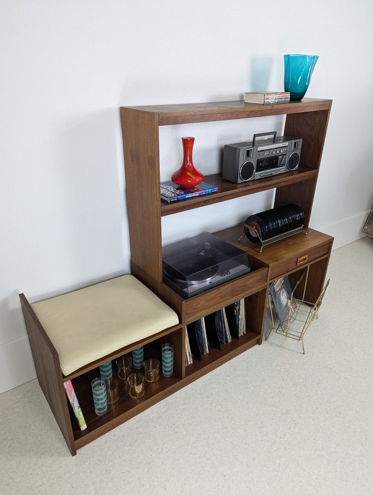 Mid Century Danish Modern Modular Record Cabinet