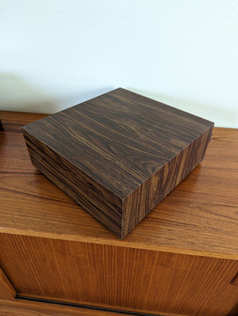 Faux Wood Postmodern 24 Cassette Tape Storage Box