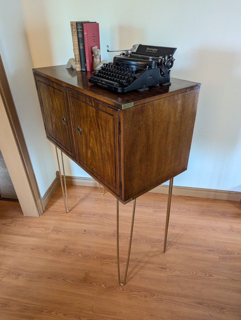 Mid Century Hollywood Recency / Campaign Bar & Record Cabinet by Thomasville