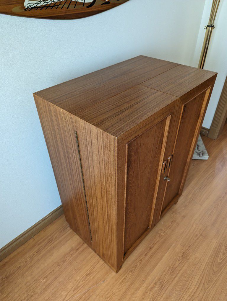 Stunning Danish Teak Magic Box Folding Desk Attributed to Mummenthaler & Meier