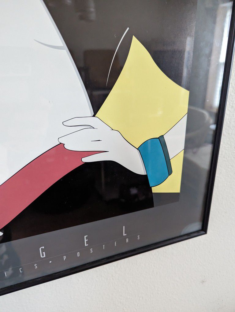 Framed Patrick Nagel "Dumas" Postmodern Art Print 1990