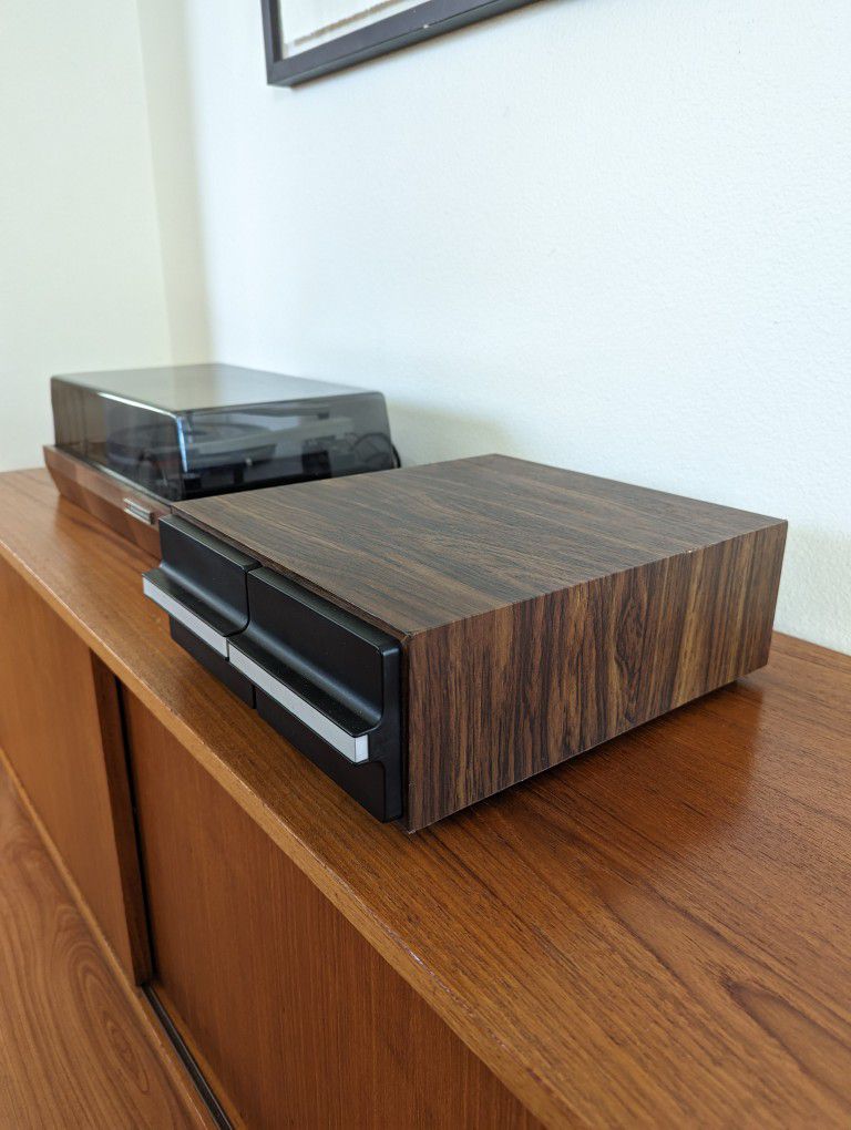 Faux Wood Postmodern 24 Cassette Tape Storage Box