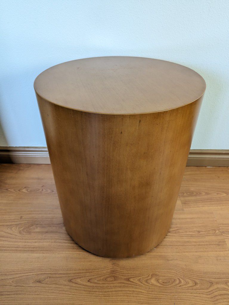 MCM Drum Cylinder Side Table Attributed To Paul Mayen