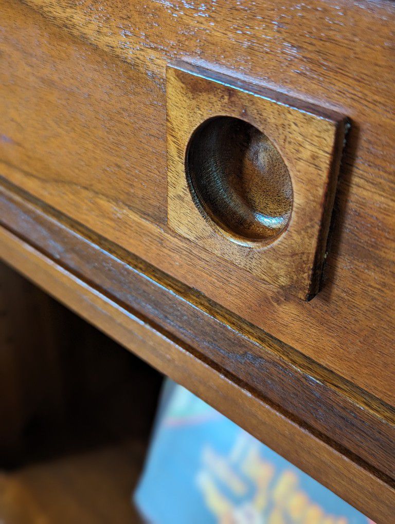 MCM/ Danish Modern Modular Walnut Record Player Stand & Storage Cabinet w/ Bookshelf