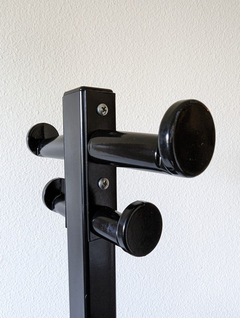 Vintage 80's / 90's Postmodern Black Metal Hat / Coat Rack