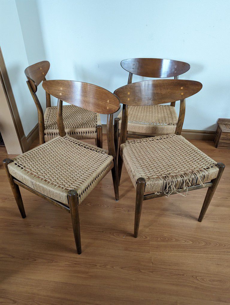 Mid Century Danish Teak Set of Four Chairs by Poul Volther For Frem Rojle