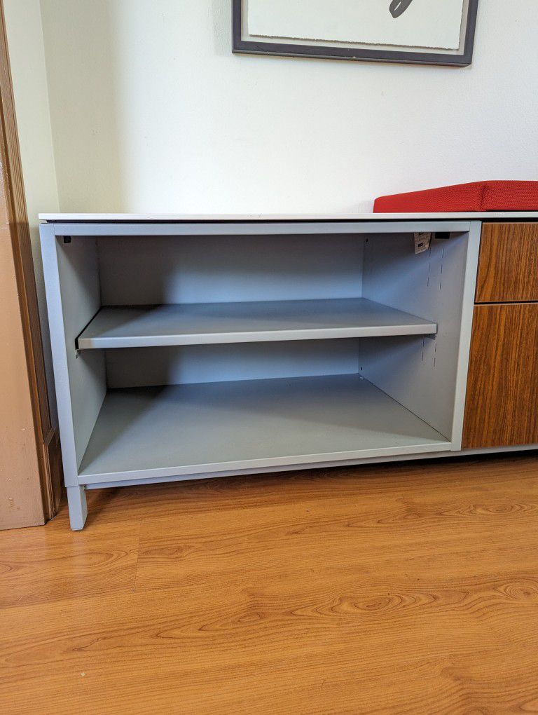 Herman Miller Low Metal Credenza / Record Player Stand & Storage Cabinet