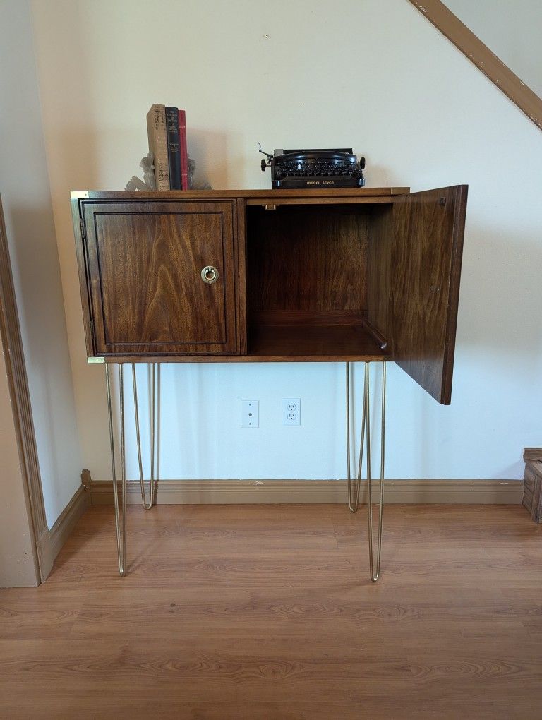 Mid Century Hollywood Recency / Campaign Bar & Record Cabinet by Thomasville