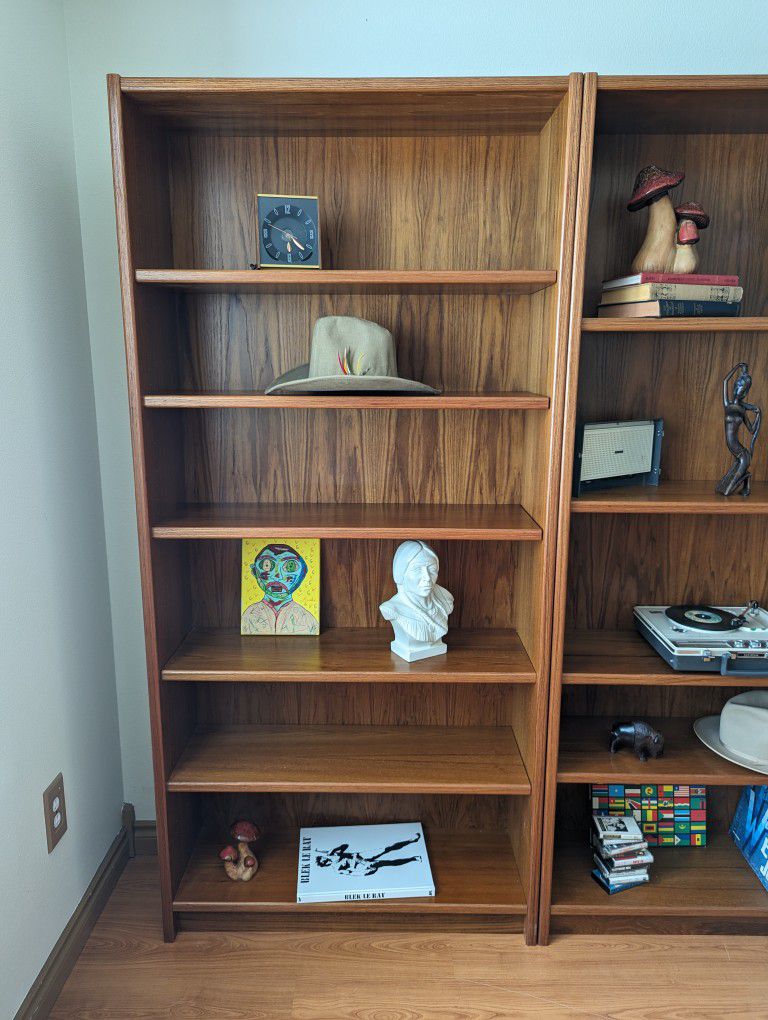 MCM Danish Modern Teak Bookshelf Wall Unit