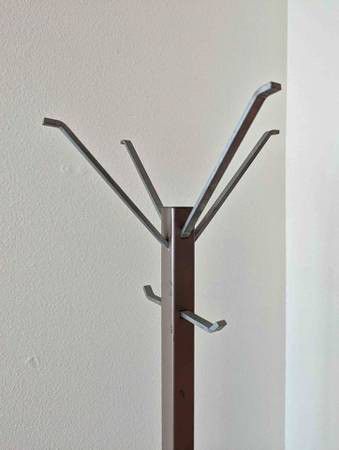 1950's Mod Era Industrial Coat Hanger / Hat Rack by Steelcase MCM