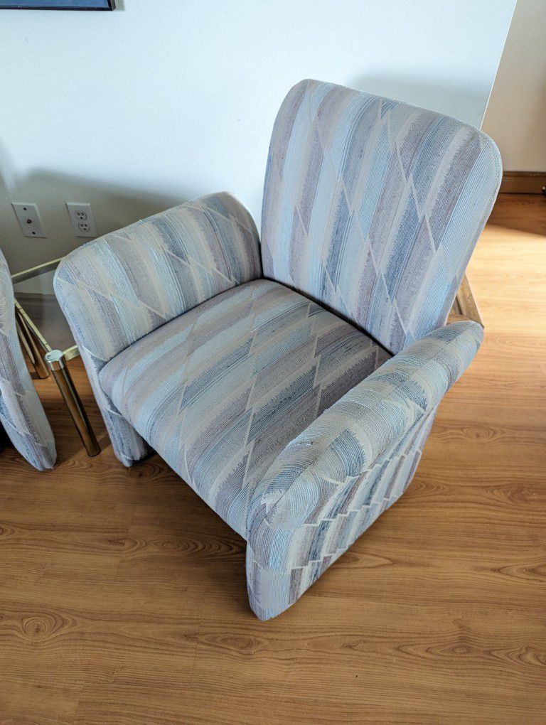 80's 90's Postmodern Vintage Chiclet Club Chairs