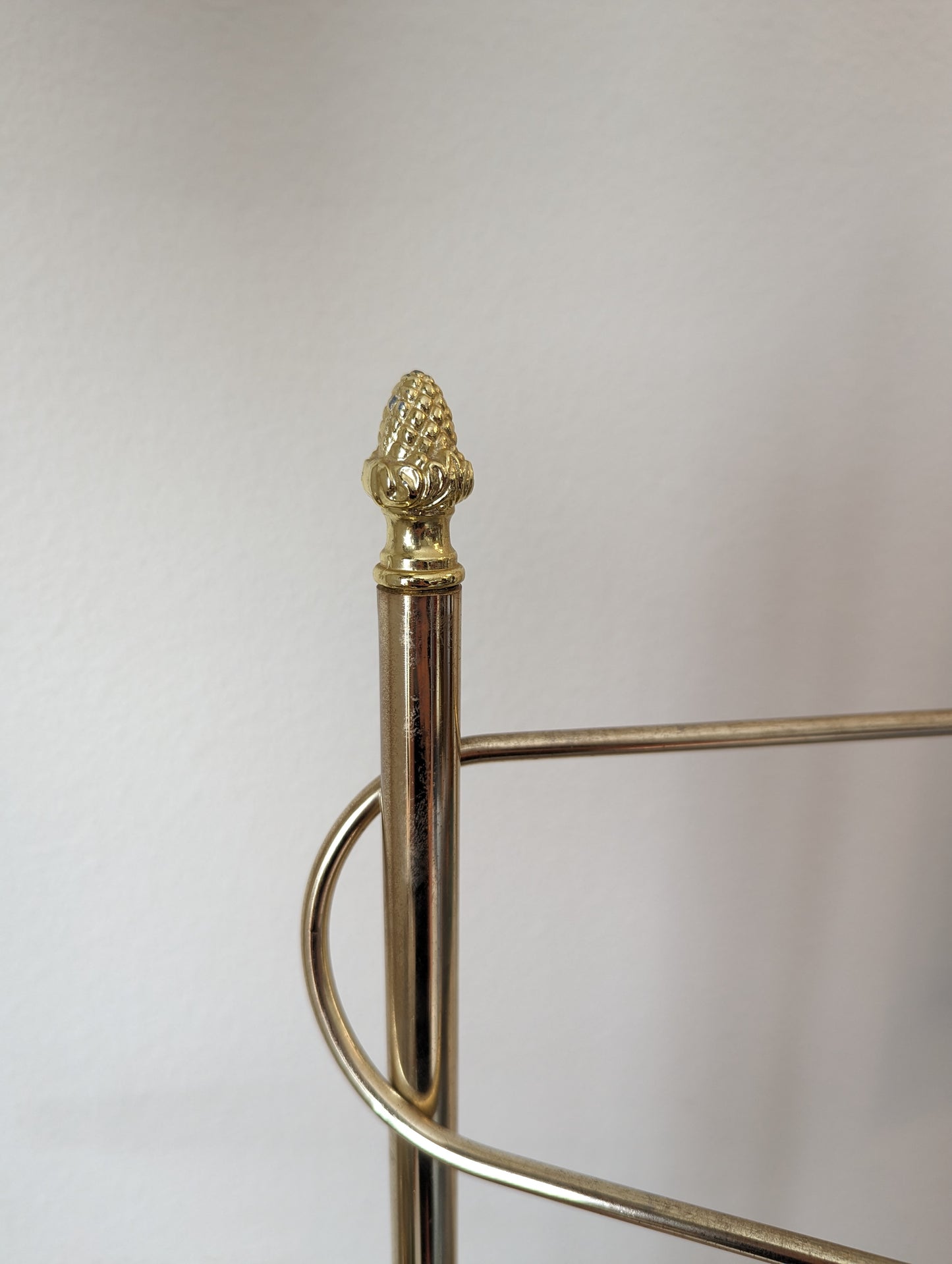 Gorgeous Vintage Postmodern Brass Hat Scarf Rack Stand 80s 90s