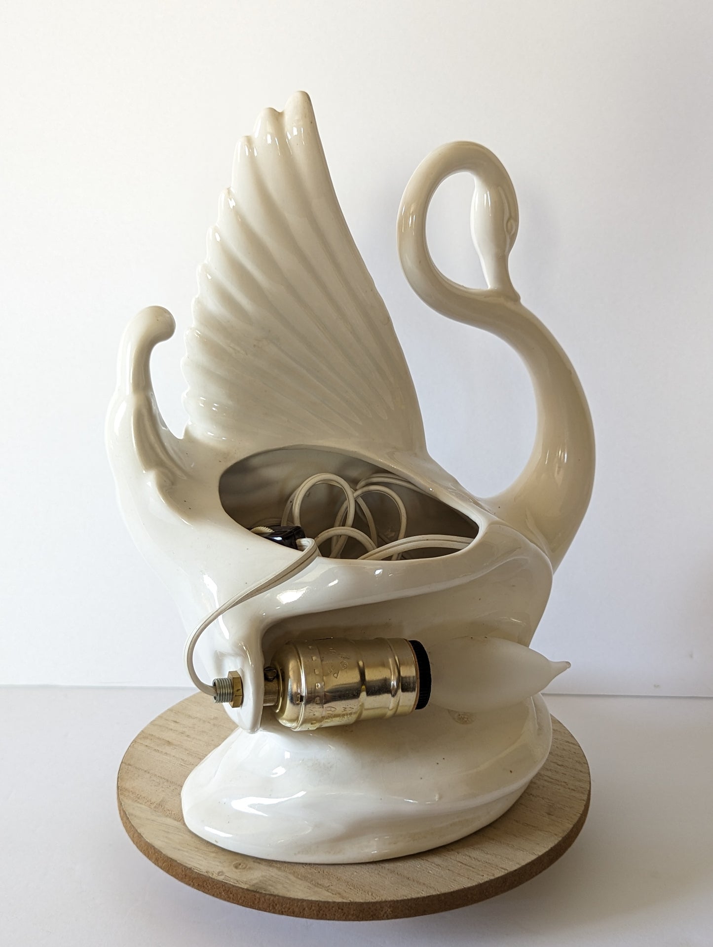 Vintage Swan Lamp Art Nouveau MCM Maddux of California TV Lamp