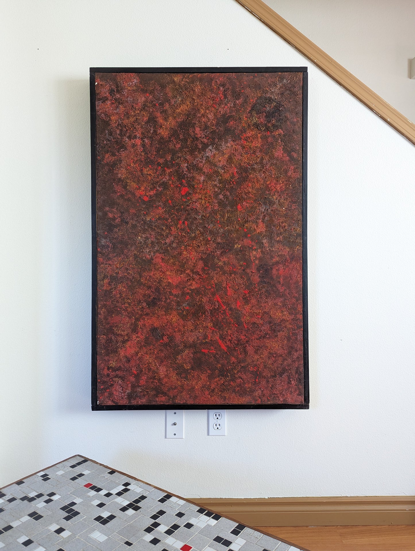 Large Abstract Expressionism Splatter Jackson Pollock Style Painting