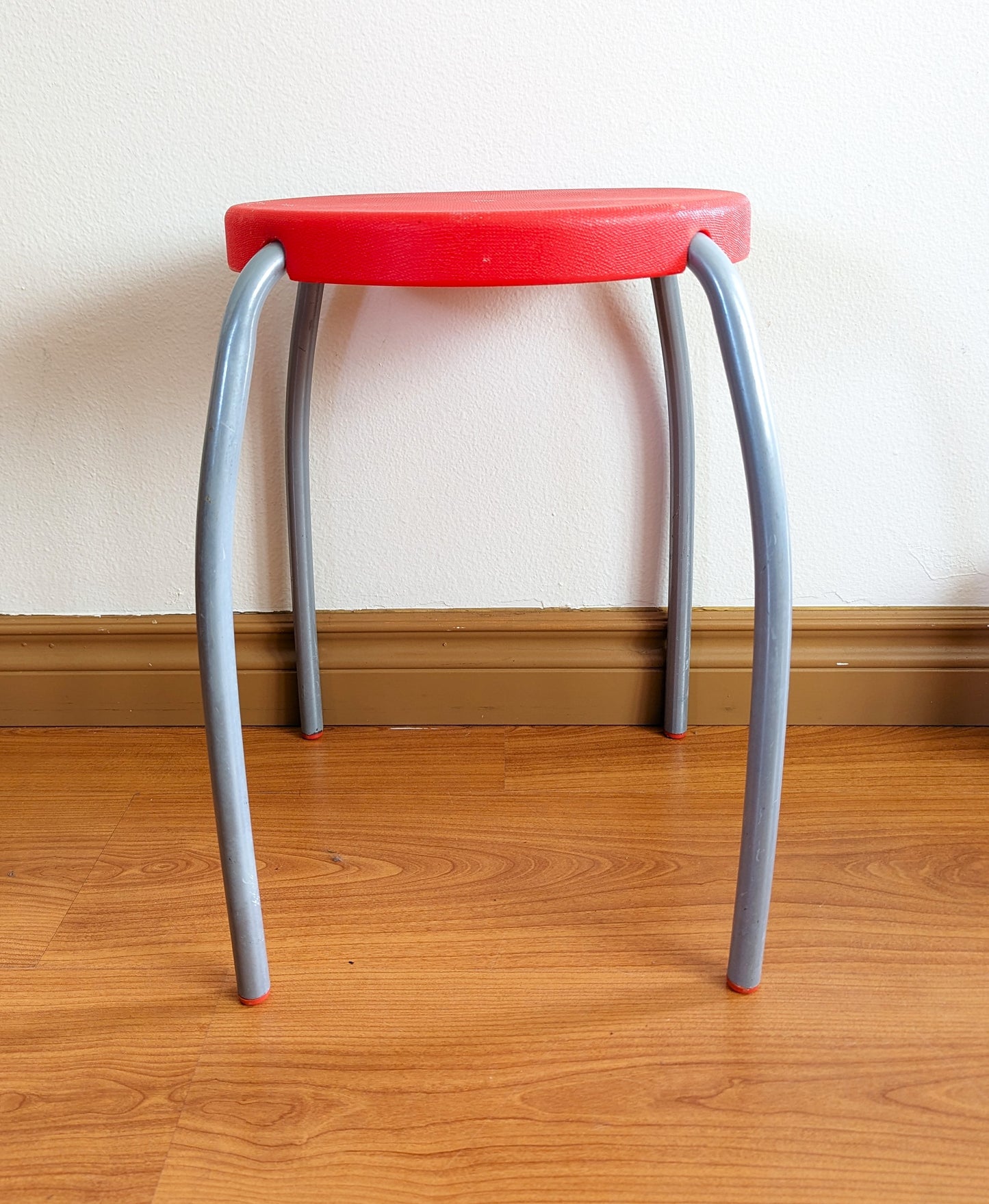 Vintage 70s Ikea Plastic Colorful Stools Retro Red Black Green