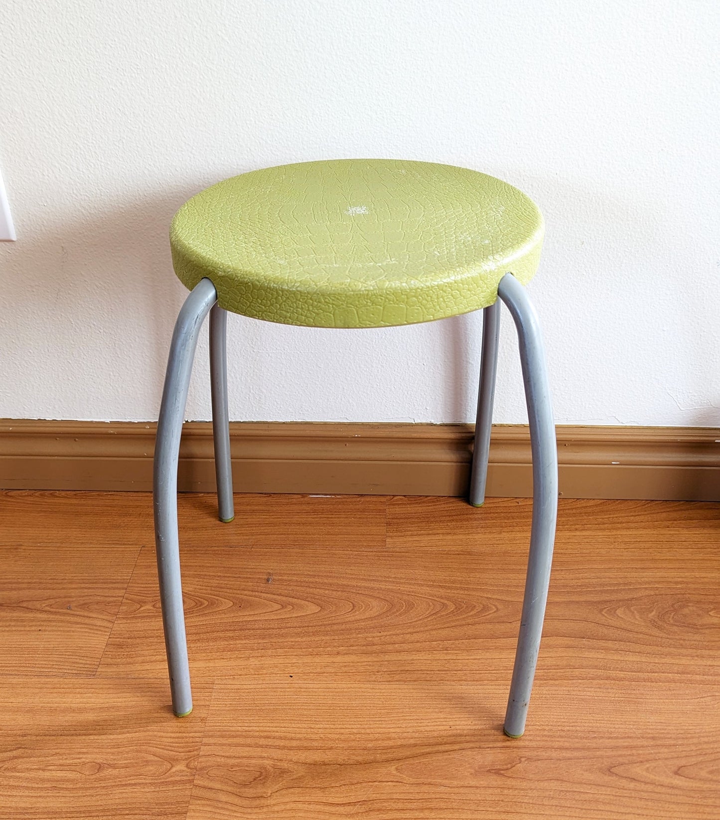 Vintage 70s Ikea Plastic Colorful Stools Retro Red Black Green