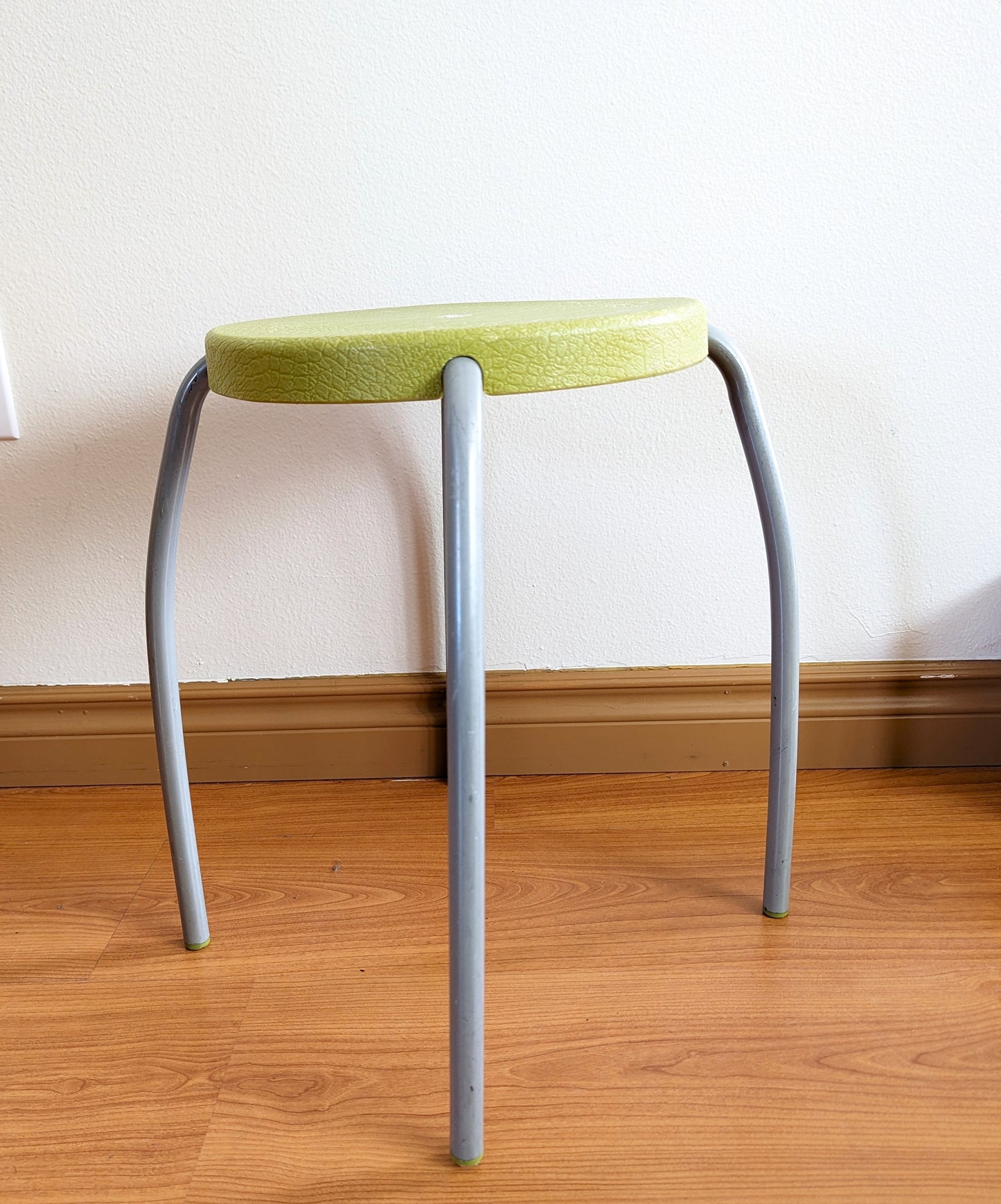 Vintage 70s Ikea Plastic Colorful Stools Retro Red Black Green