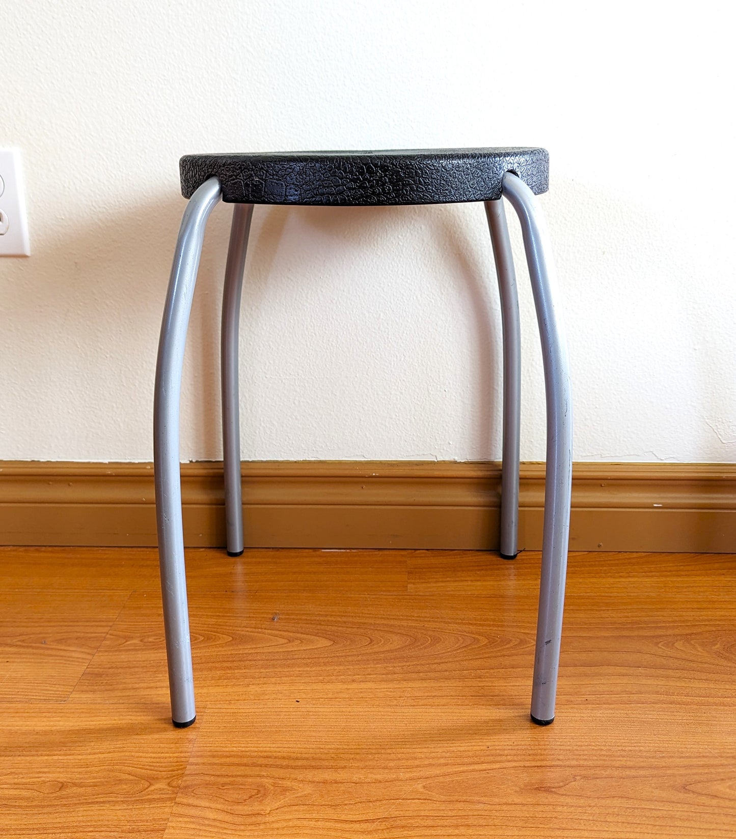 Vintage 70s Ikea Plastic Colorful Stools Retro Red Black Green