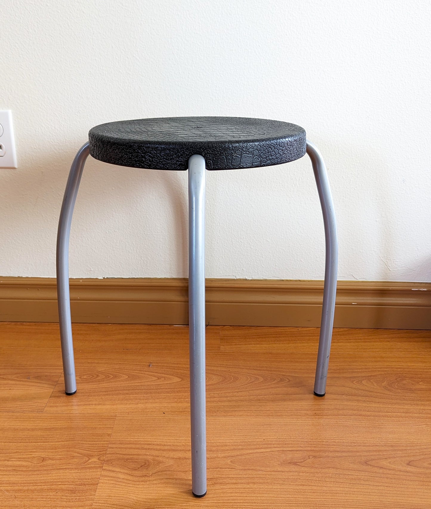 Vintage 70s Ikea Plastic Colorful Stools Retro Red Black Green