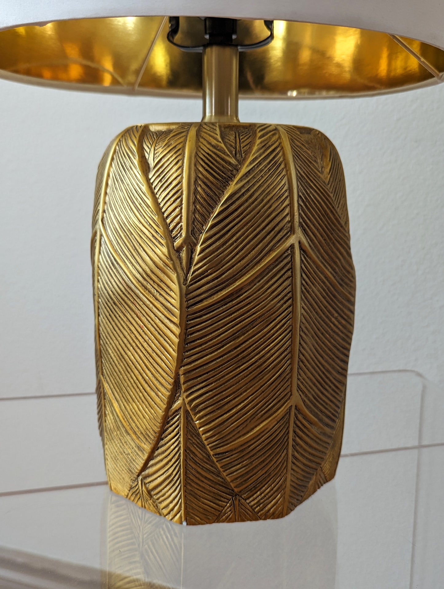 Opalhouse Palm Beach Regency Boho Chic Gold Leaf Table Lamp