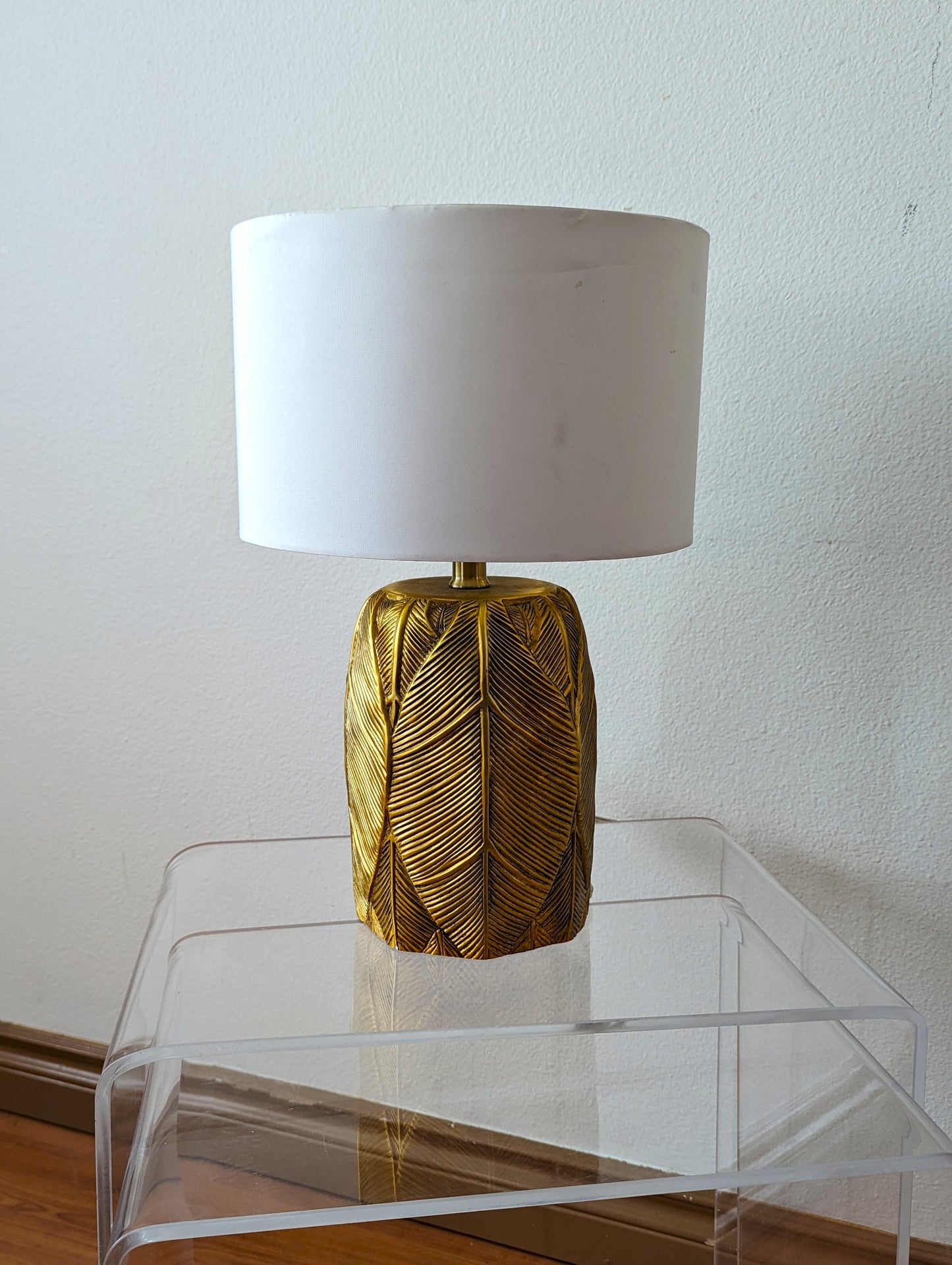 Opalhouse Palm Beach Regency Boho Chic Gold Leaf Table Lamp