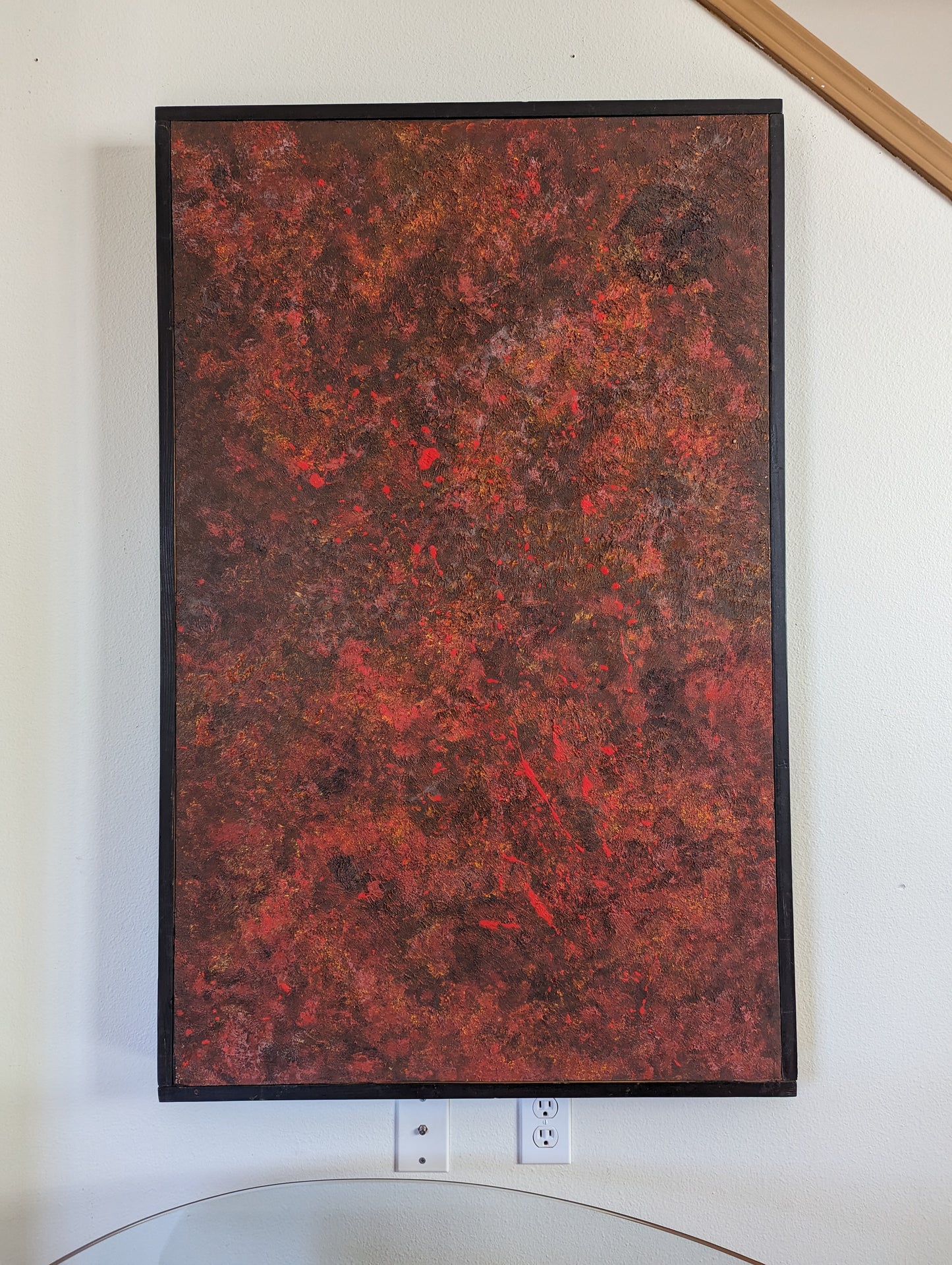 Large Abstract Expressionism Splatter Jackson Pollock Style Painting