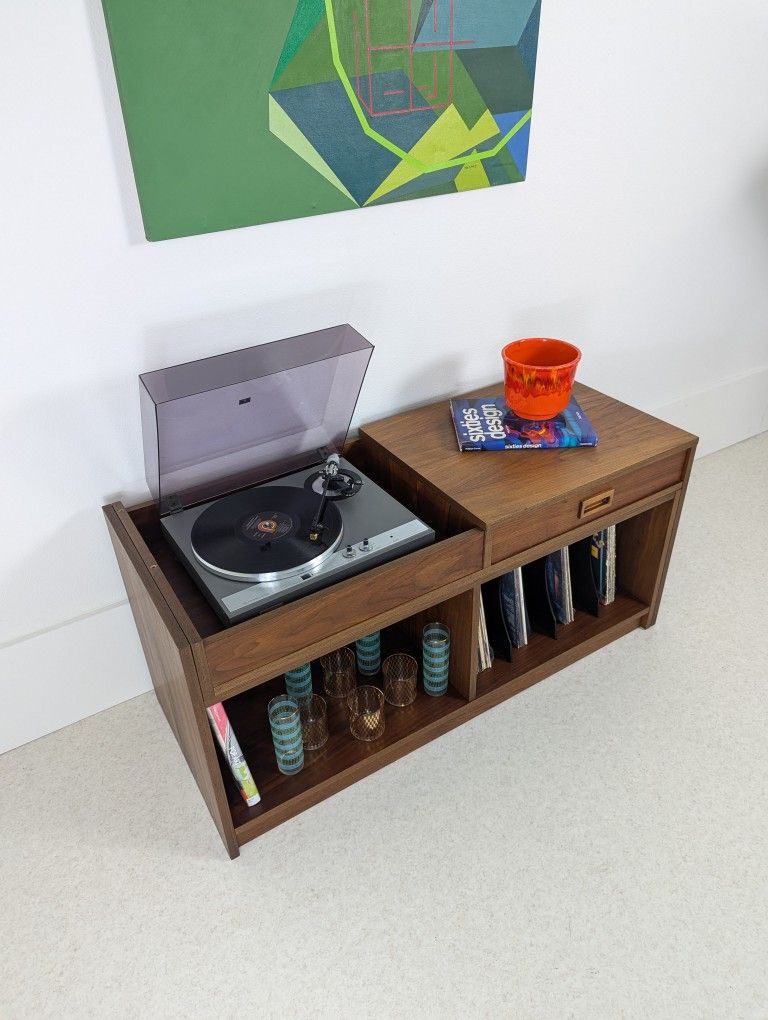 Mid Century Danish Modern Modular Record Cabinet