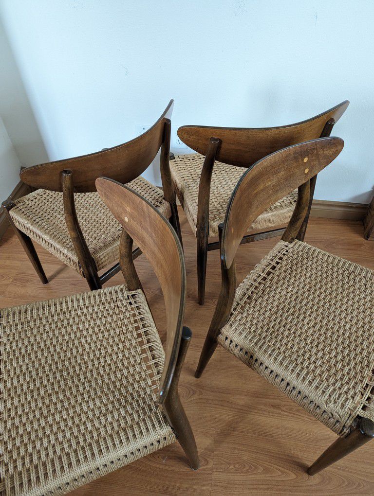 Mid Century Danish Teak Set of Four Chairs by Poul Volther For Frem Rojle