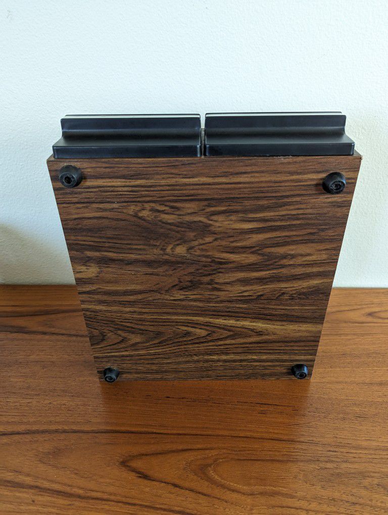 Faux Wood Postmodern 24 Cassette Tape Storage Box