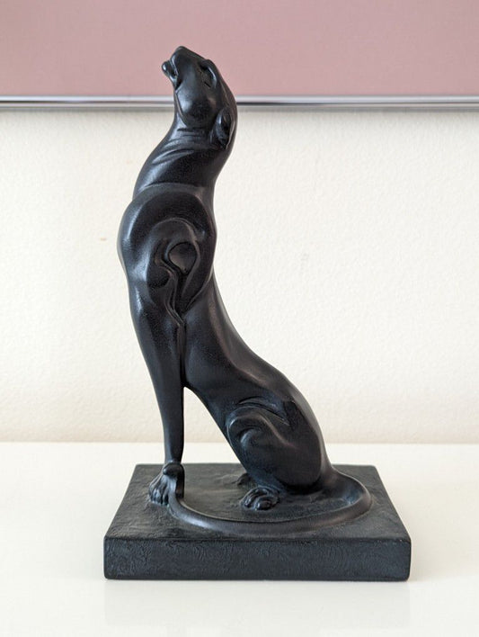 Vintage 1996 Art Deco Black Panther by Alexander Daniel for Austin Sculpture