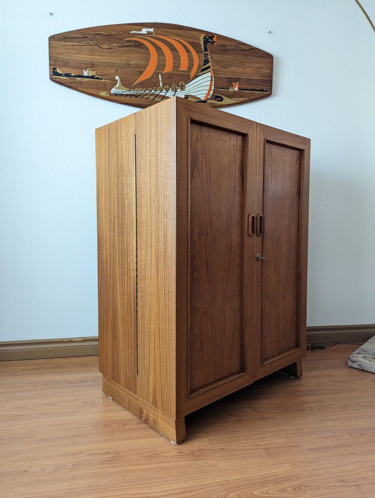 Stunning Danish Teak Magic Box Folding Desk Attributed to Mummenthaler & Meier