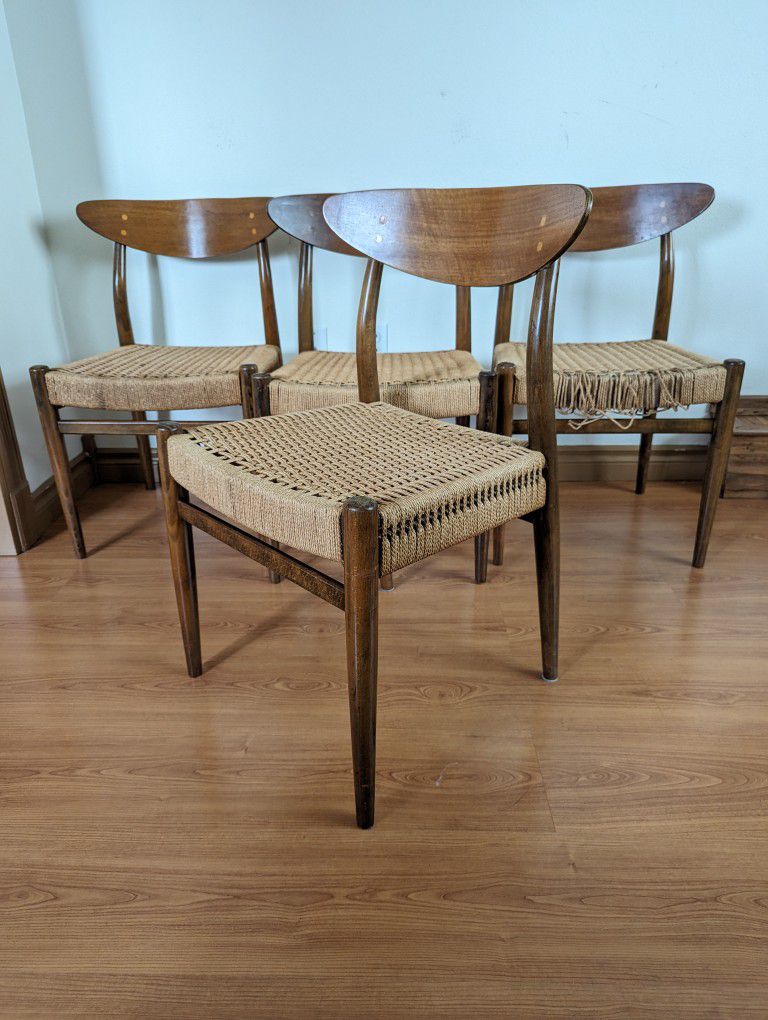 Mid Century Danish Teak Set of Four Chairs by Poul Volther For Frem Rojle