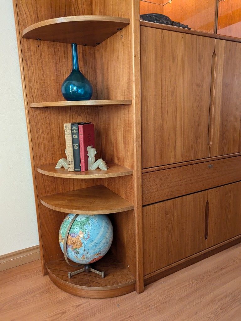 Danish Modern 3 Piece Teak Wall Unit Made In Denmark