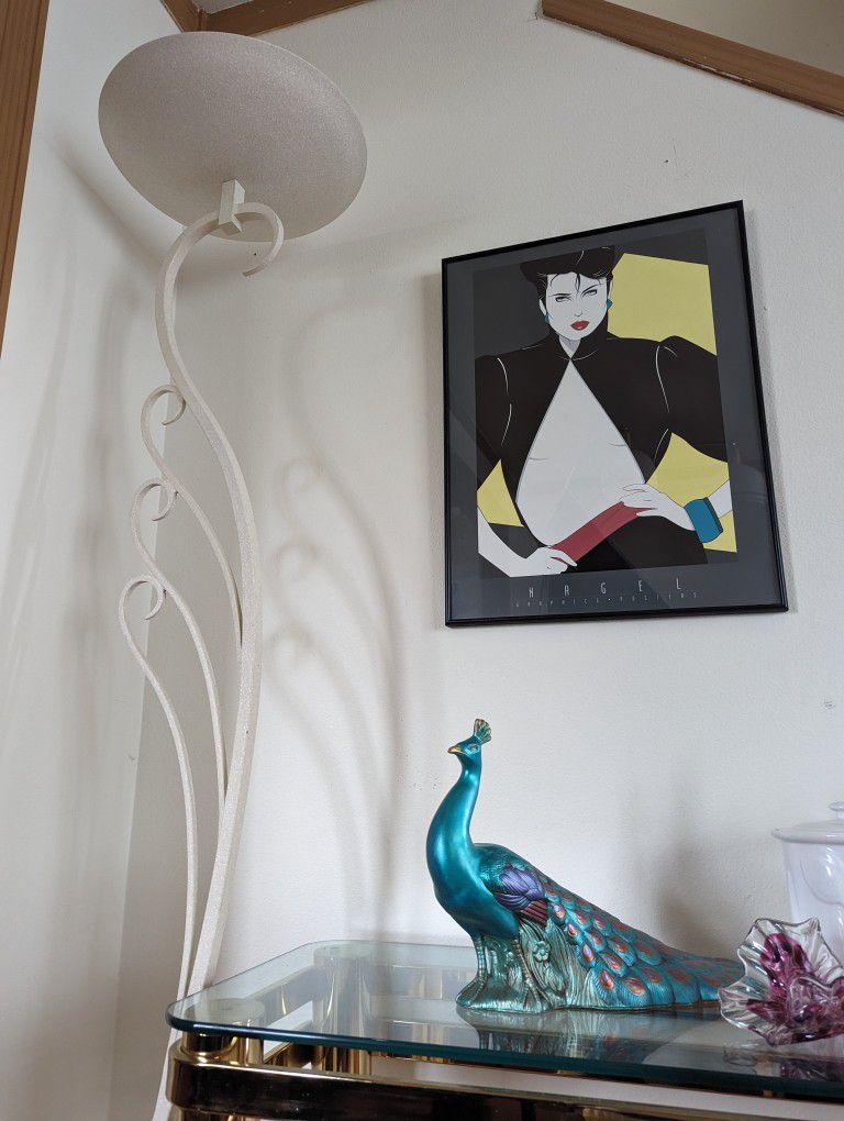 Framed Patrick Nagel "Dumas" Postmodern Art Print 1990