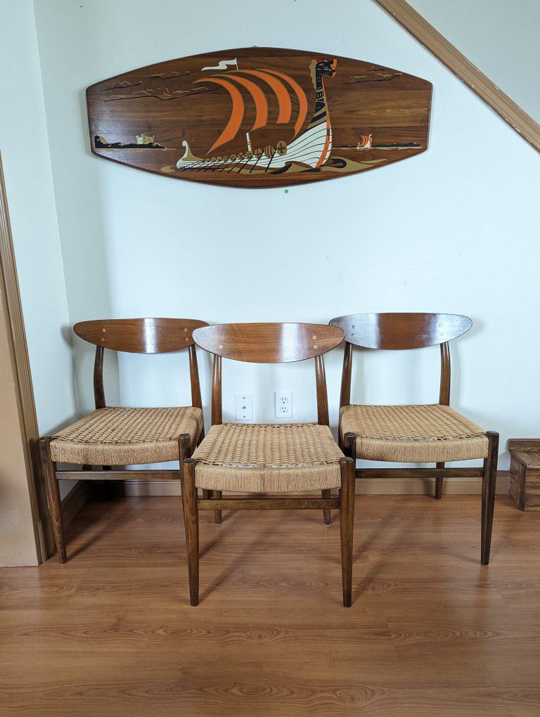 Mid Century Danish Teak Set of Four Chairs by Poul Volther For Frem Rojle