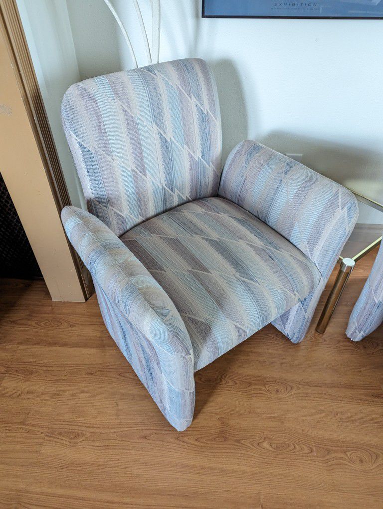 80's 90's Postmodern Vintage Chiclet Club Chairs